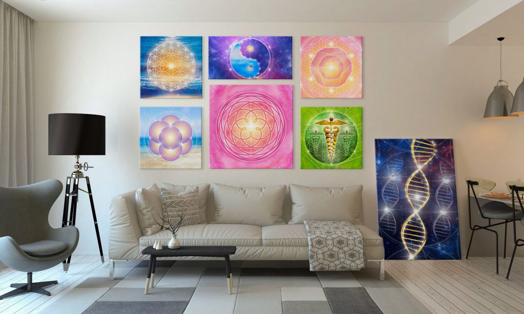 Heilige Geometrie, Bilder auf Leinwand oder als Poster, Blume des Lebens